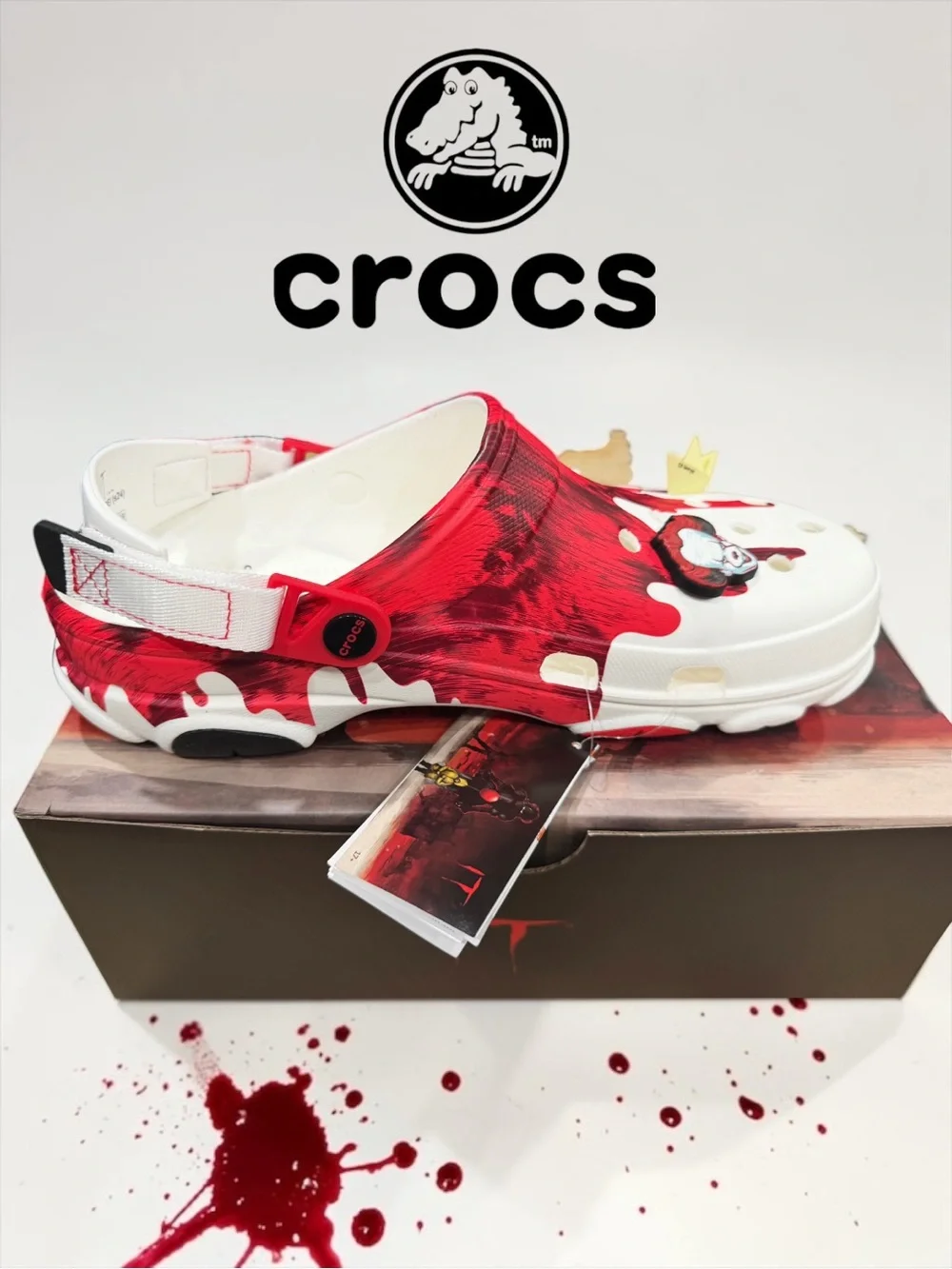 NEW Crocs Classic All-Terrain Clog IT Pennywise Horror Pack Men 10 / Women 12
